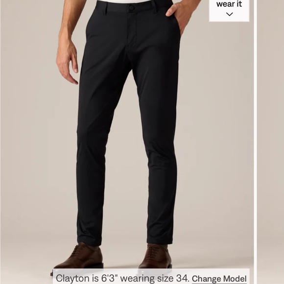 Rhône Commuter Slim pant in black - Picture 1 of 3